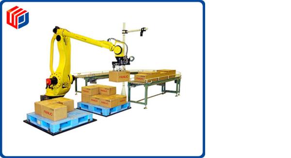 Quality Long Arm Stretch Robotic Palletizing System For Film Wrapped Product CE Approval for sale