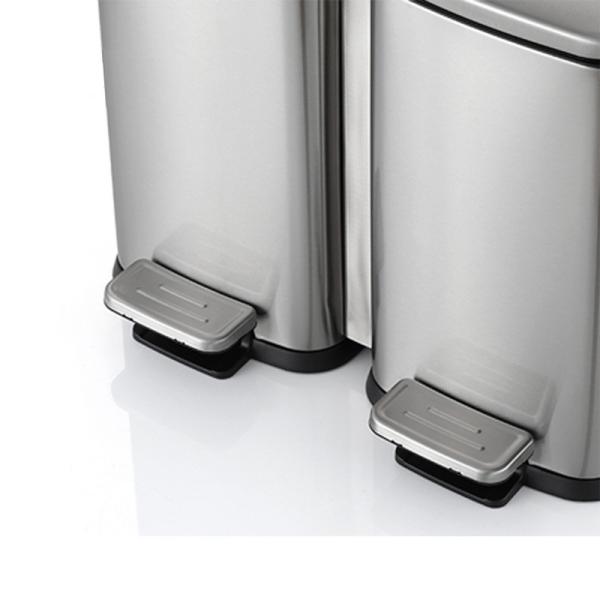Quality Rectangular 20 Litre Double Compartment Trash Can for sale