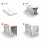 Homes Portable Office Building White or Customized Color Prefab Foldable