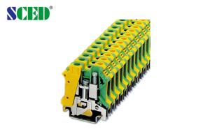 Buy cheap Electrical Din Rail Terminal Blocks , 10.2mm Wire Connecting Terminals product