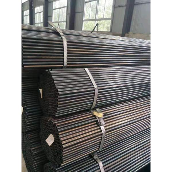 Flat End Black Welded Steel Pipe High Performance For Furnitures / Construction