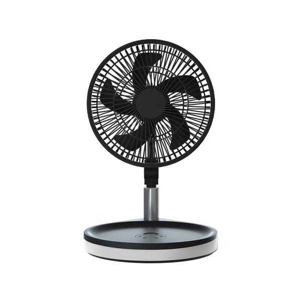 Quality 9 Inch Portable Foldable Fan 10000mAh Battery Folding Table Fan With Led Light for sale