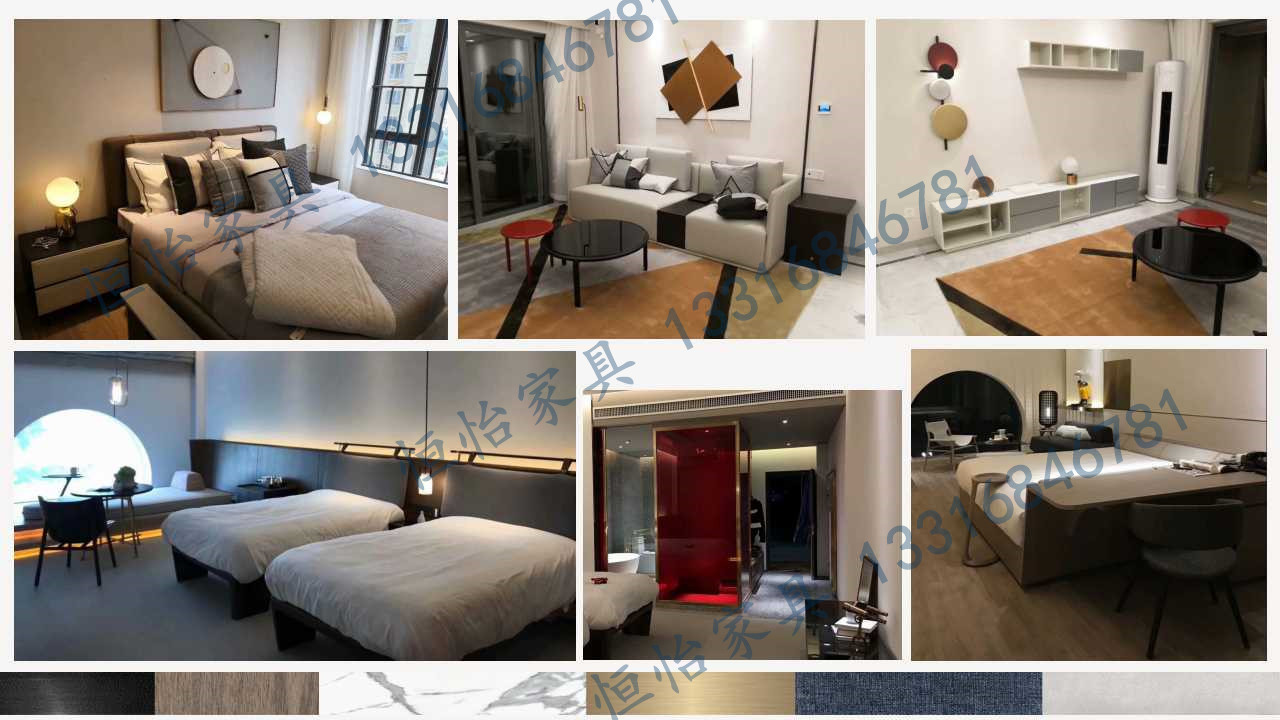 Modern American style Design Bedroom furniture set by Leather upholstered headboard bed made China RIGHTHOME factory