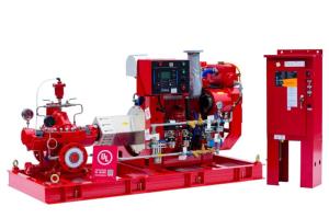 High Performance Split Case Fire Pump , Fire Fighting Water Pump 180kw Shaft Power
