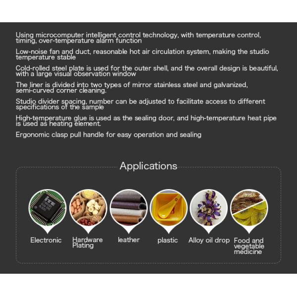 Kenton Industrial Drying Oven Hand Cart CE Pharmaceutical Drying Oven 110V