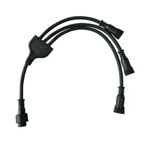 Plastic IP67 IP68 Waterproof Y Connector 3pin 3 Way For 1 In 3 Out LED Lights