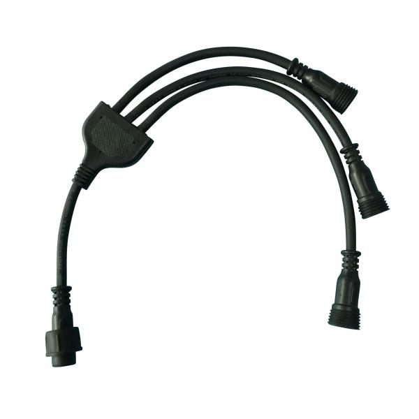 Quality Plastic IP67 IP68 Waterproof Y Connector 3pin 3 Way For 1 In 3 Out LED Lights for sale