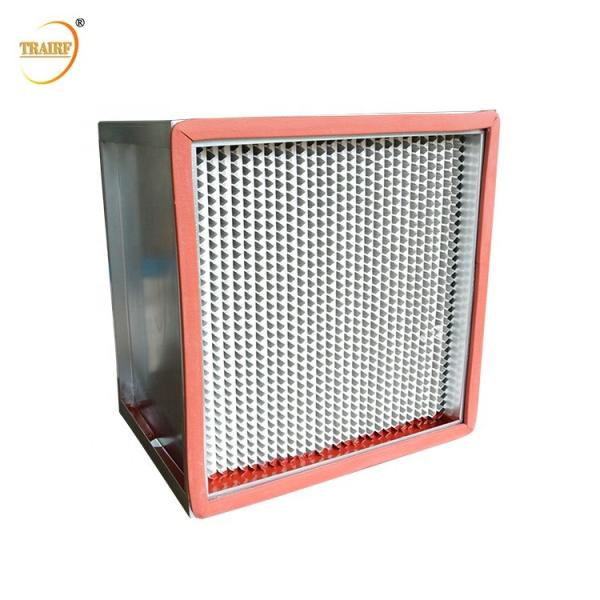 Quality Clean Room Filtration Systems High Temperature HEPA Filter 220Pa for sale