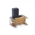 Slide Switch，DPDT Through Pole 2P2T Sliding Switch,Horizontal side dial push