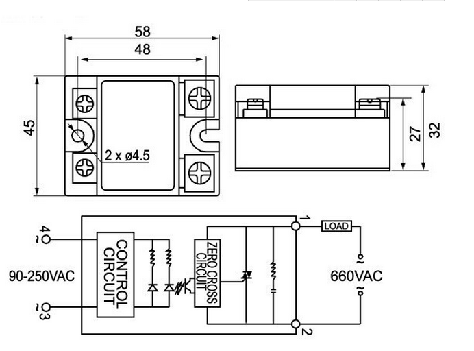 15a 220v ssr low voltage single phase solid state relay