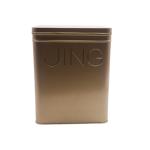 Large Square Tea Canister Tin With Hinged Lid Tea Tin Packaging