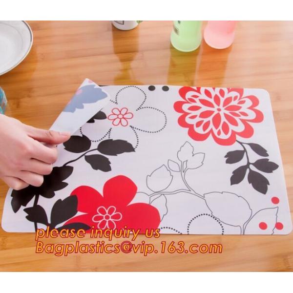 Top quality factory price durable anti-slip pvc plastic colorful round hollow-out mesh placemat table mat for restaurant