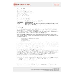 Pearmain Electronics Co.,Ltd Certifications