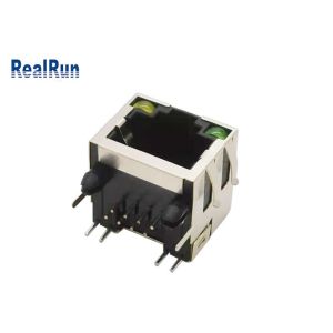 PA6T PBT RJ45 Female Connector Socket Elastic Shell Shield