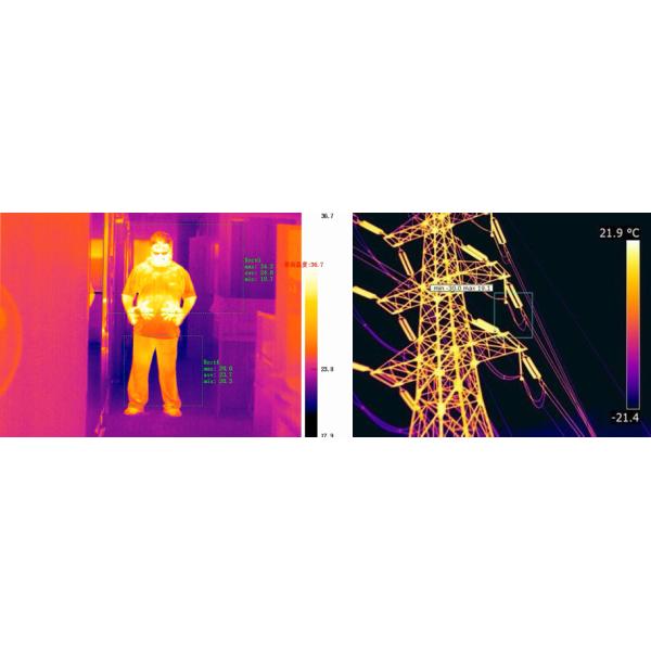 IR Temperature Detect Long Range Night Vision Camera Stable Thermal Imaging