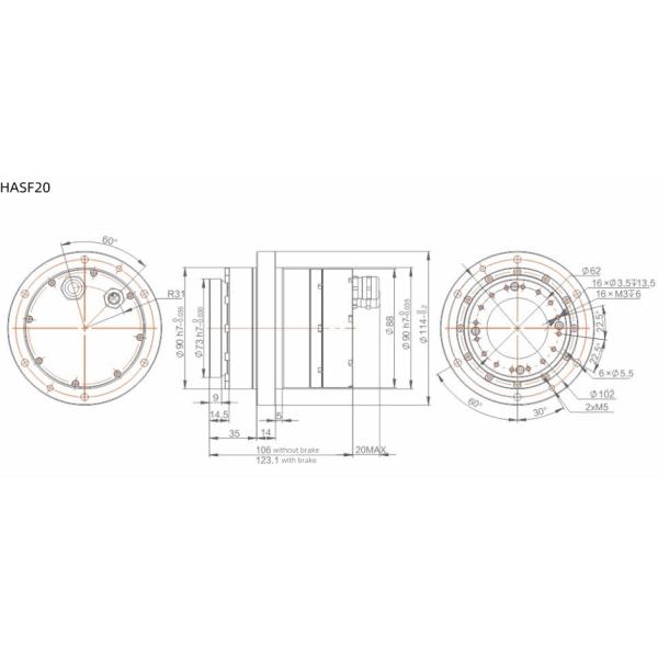 3C Automation Robot Arm Joint Motor Rotary Actuator Cylinder