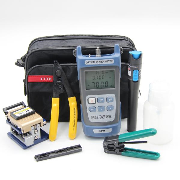 Quality FTTH Fiber Optic Tools Kit Power Meter Optical Power Meter cleaver for sale