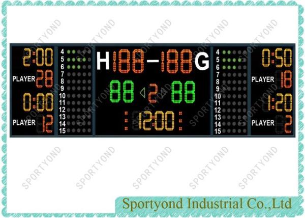 Big Digital Basketball Scoreboard with 24s double shot clock, timer display,