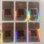 Custom Waterproof QR Code Security Labels Die Cut Roll Scanning Product Label