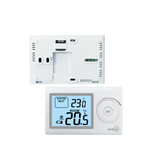 Quality Riseem ABS White LCD Display Non Programmable Digital Home Thermostat For Heating for sale