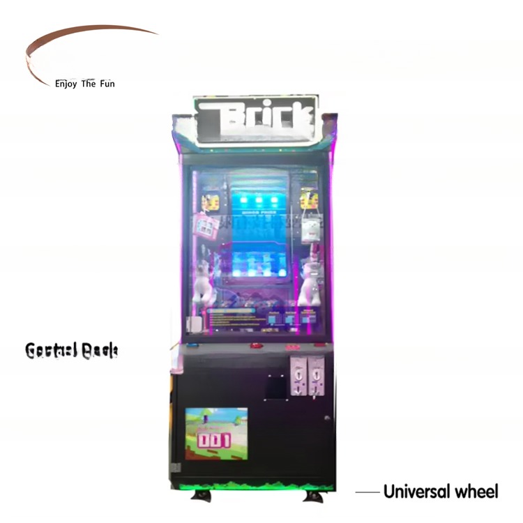 Coin Operated Prize Brick Stacker Game Arcade Machine With All Kinds Of Plugs