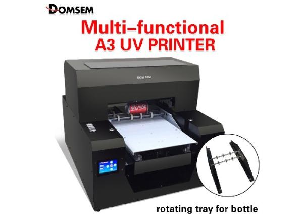 Quality Automatic Digital Bottle Printer / A3 Size Uv Flatbed Printer Continuous Ink Supply System for sale