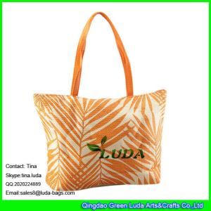 LUDA blossoms tote handbag 2016 summer paper straw beach bag