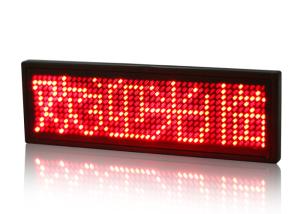 China Red Scrolling LED Name Badge Mini Advertising LED Message Board on sale