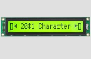 Buy cheap 20*1 Monochrome Character Dot Matrix LCD Display Module Yellow Green Backlight LCX201A product