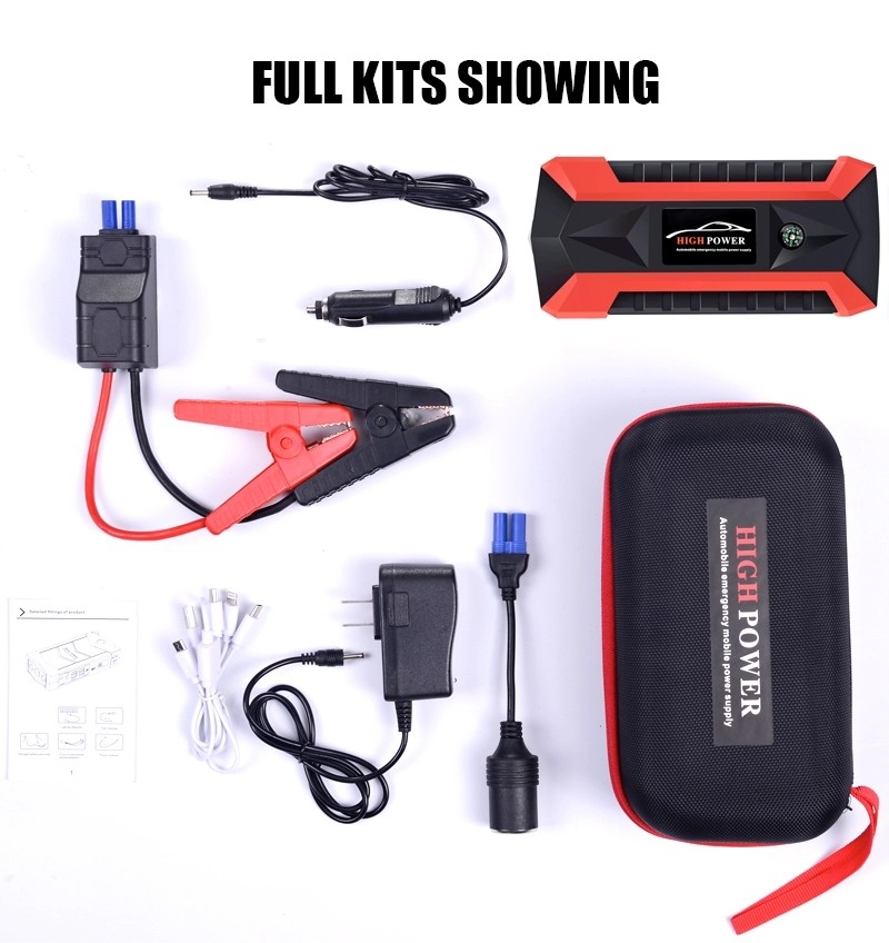 Multi Function 12000mAH Portable Power Bank Battery Jump Starter