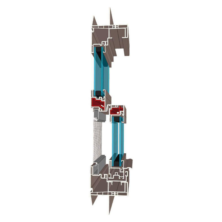 Customize Sizes Vertical Sliding Single Hung Windows Double Glass 1.4mm - 2.5mm Thickness