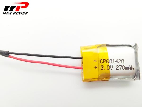 Quality 3.0V 270mAh 601420 Li Mno2 Battery 601420 Lithium Primary Battery for sale