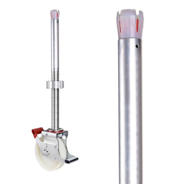 Quality Nylon 880lbs Loading 6inch Scaffolding Wheels Adjustable for sale