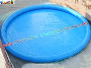 China 9M diameter Round shape Blue Swimming Inflatable Water Pools with thick O anchor point on sale