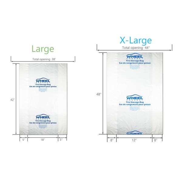 Customized Plastic 2 Mil Tire Cover Bag For Storage Waterproof LDPE Material