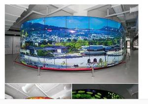 55inch LG Panel Curved LCD Display Solution with 4K Video Input