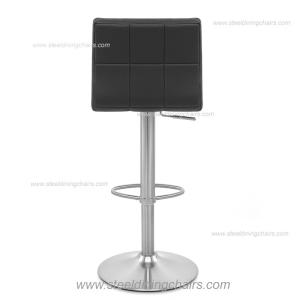 China Adjustable 38CM 103CM Black Leather Swivel Bar Stools With Arms on sale