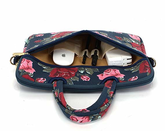 Ultra Portable Canvas Laptop Bag / Over The Shoulder Laptop Bag For Lady