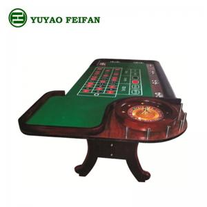 China Luxury Brown Wooden Texas Holdem Poker Table With 18'' / 32'' Wooden Wheel on sale