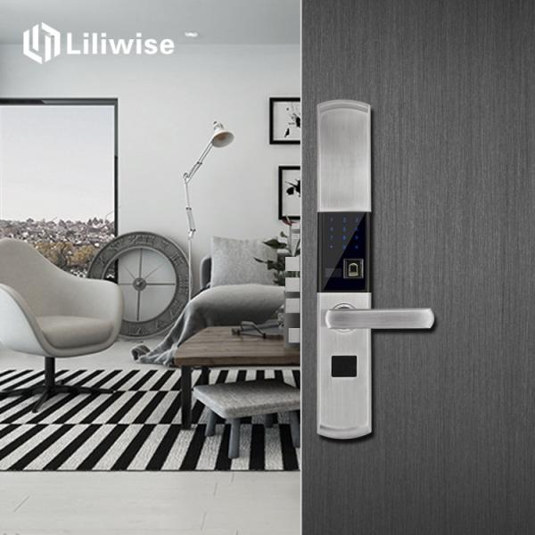 OEM / ODM Fingerprint Sliding Door Lock , Password Touch Screen Door Lock
