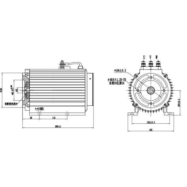 Super Efficiency 5kW AC motor for Electric Forklift