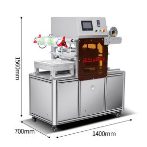 Two Way Transmission Gas Flush Food Thali Packing Machine With Without Vacuum 3000W