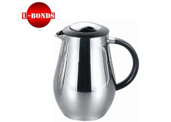 Quality Travel Stainless Steel Insulated Coffee Plunger Pear Shape Double Wall for sale