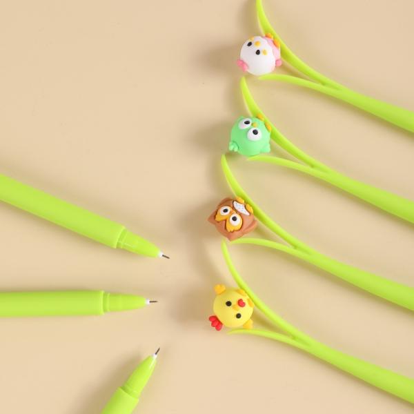 Colorful Soft Rubber Little Bird Gel Pens Wobble Neutral Pen for Gifts Prizes