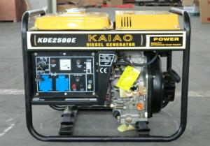 Buy cheap 2KW Electric Start Portable Generator , Open Type Diesel Generator Model NO.KDE2500E product
