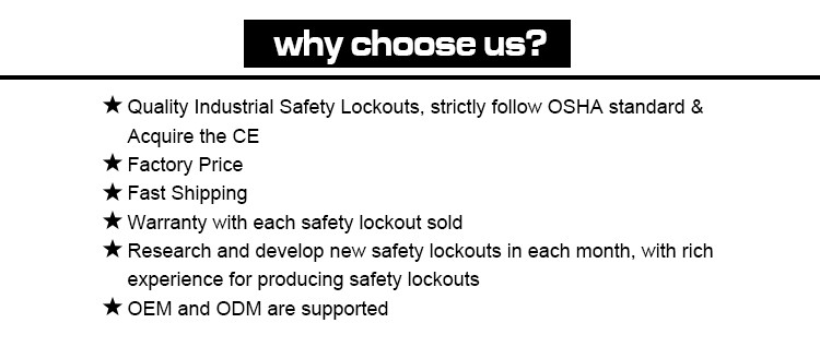 OEM Best Price Brady ABS Safety Gate Valve Lockout Device