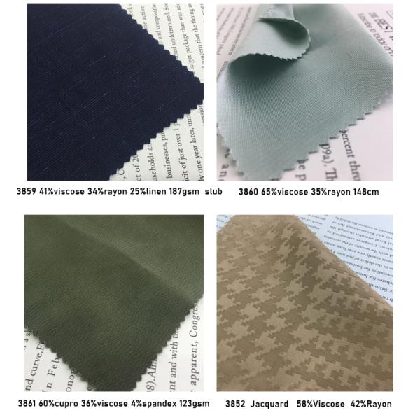 60% Cupro 36% Viscose 4% Spandex 123gsm Rayon Viscose Fabric Elastic