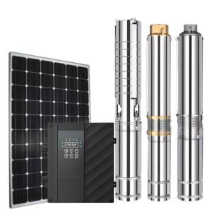 Brushless Deep Well Pump DC 24V 36V Solar Power Submersible Water Pump With MPPT Controller