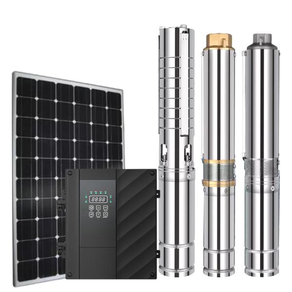Quality Brushless Deep Well Pump DC 24V 36V Solar Power Submersible Water Pump With MPPT Controller for sale