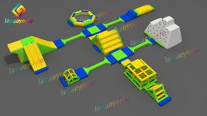 Buy cheap Outside Event Inflatable Combo Floating Water Park Custom Color Enviroment - Friendly product